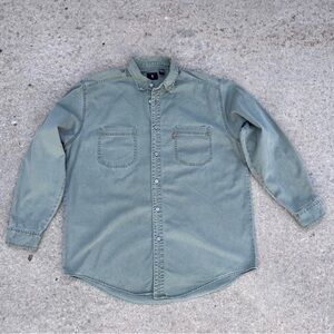 Levi's Olive Green Casual Button Down Shirt